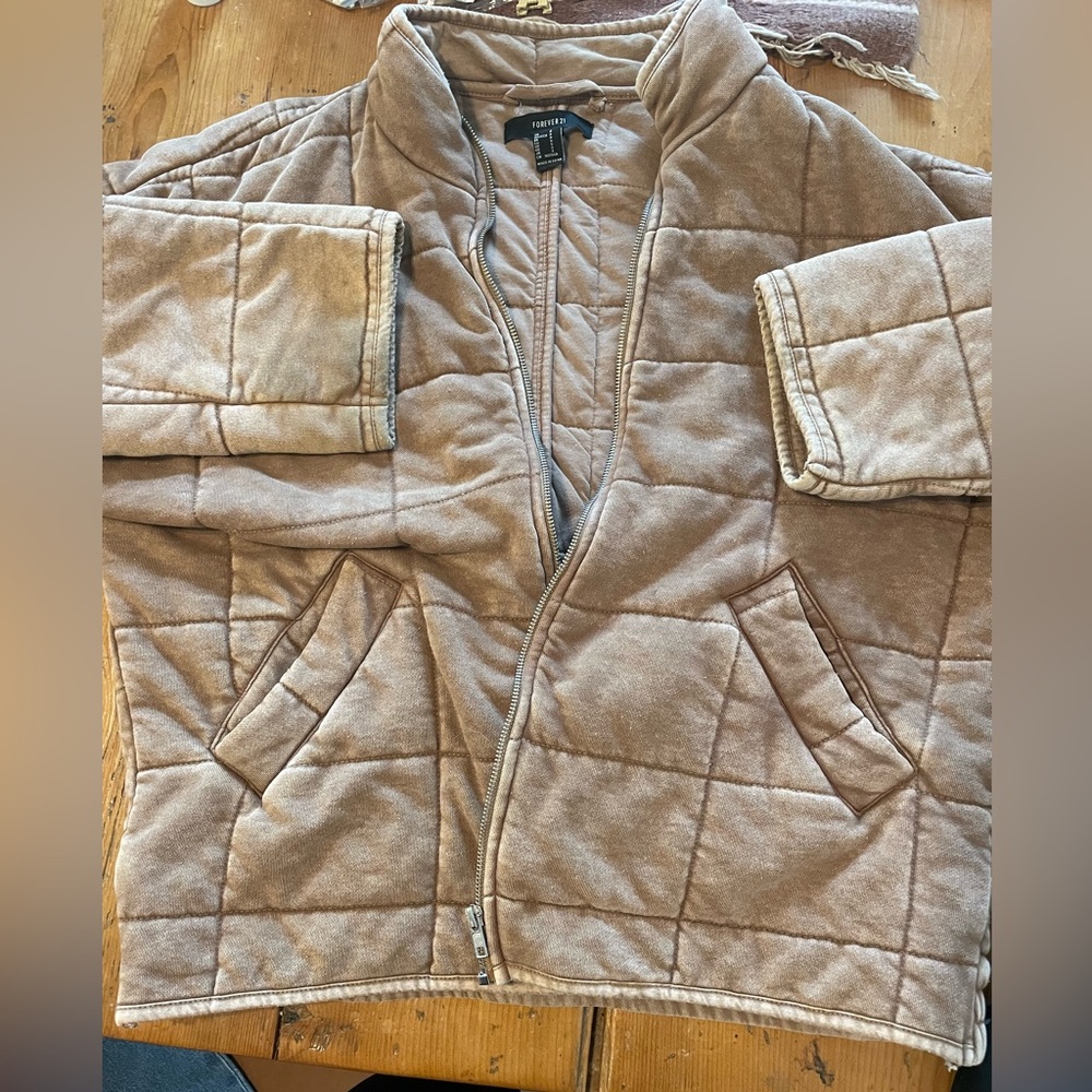 Forever21 quilted jacket, FP dupe